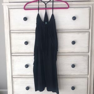 Fringe racer back shift dress